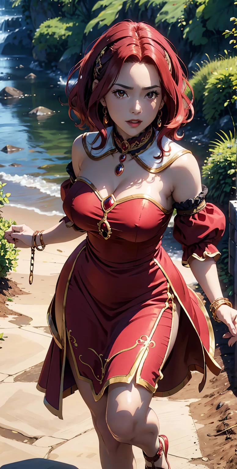 Pirate King，Empress，red dress，Hancock