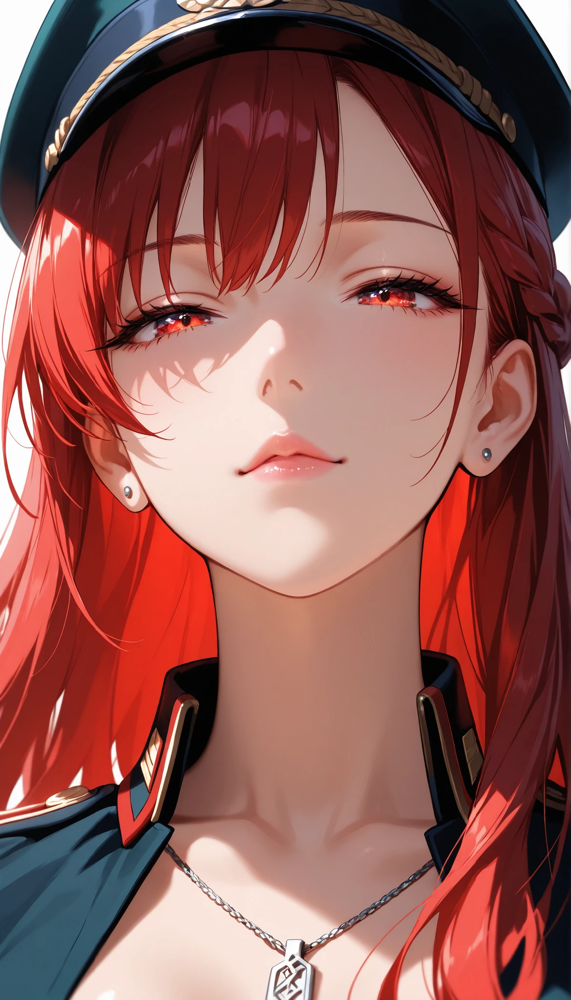 (Top resolution、Distinct_image)top-quality、A girl、masterpiece、highly detailed, half body, Semi-realistic、Yellow eyes 、18year old, red hairs ,young 、Exquisite facial features、Facial features ,variation potrait, long hairstyles, zl apocalypse, teenage, cool , cold sharp eyes, An expression of despair., Torn clothes, destroyed clothes, damaged clothing, all dirty, dirty, dirt, lifeless eyes, blood on face, , {Very detailed 8k CG unit wallpaper}, Handsome, solo, female, mafia, black shirt, white pant, white coat, luxury
