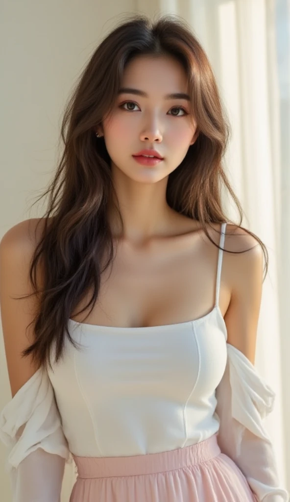 Browsing Caution、16K、Photorealistic、Highest quality、masterpiece、Ultra-high resolution、RAW Photos、Realistic、Bright lighting、Face Light、Smooth Professional Lighting、looking at the camera、alone、Adult female、Beautiful woman、so beautiful、Realistic skin texture、Glowing Skin、Moisturized Skin、Realistic eye and facial details、Perfect Style、Model Body Type、Beautiful Eyes、Big eyes、Inconspicuous tear bags、slim、Medium sized big breasty nails aren't long、Very short hair、Black Hair、black eye、seems to be happy、Beautiful hip line、(((ビジネスsuit)))、(((office)))、(((suit)))、White dress shirt、Jacket、