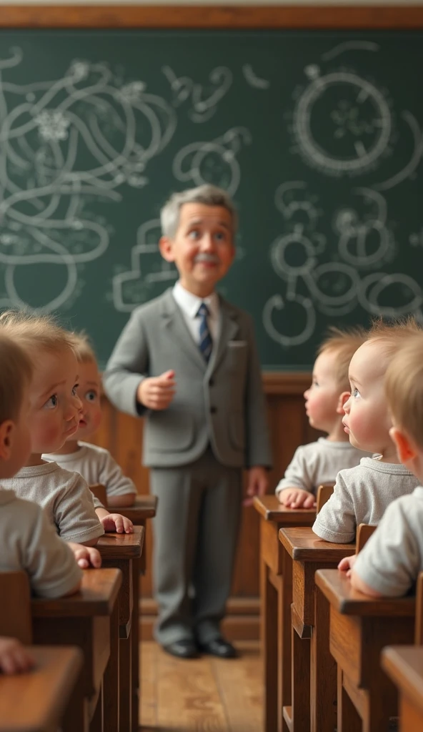 A mini-congress of tender children debating something that proves their innocence and premature babies in suits and ties in a congress with seats. Like a normal conference but with children dressed as adults but tender and with adult gestures. 