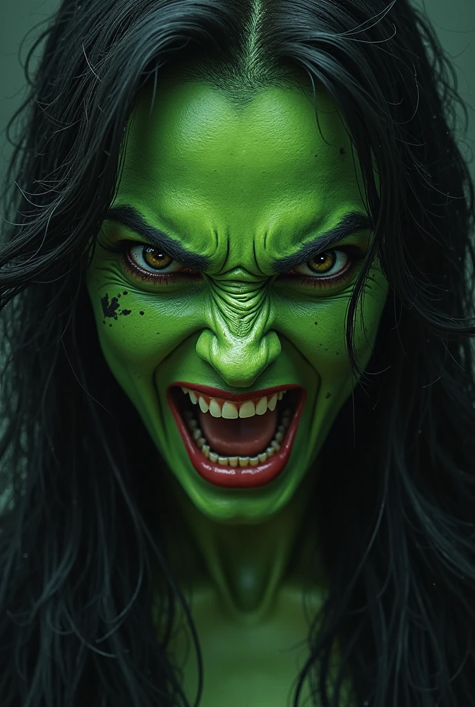 monstruoso, verde zumbi, alien