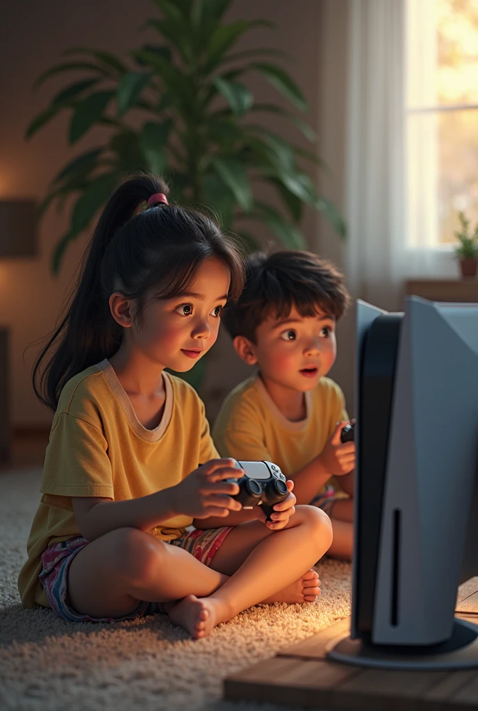 Deesaa anti blue light tempered galss ke liye ads photos create with DEESA band name used
Create some photo with mother and child used video game her sade for children eye protection
