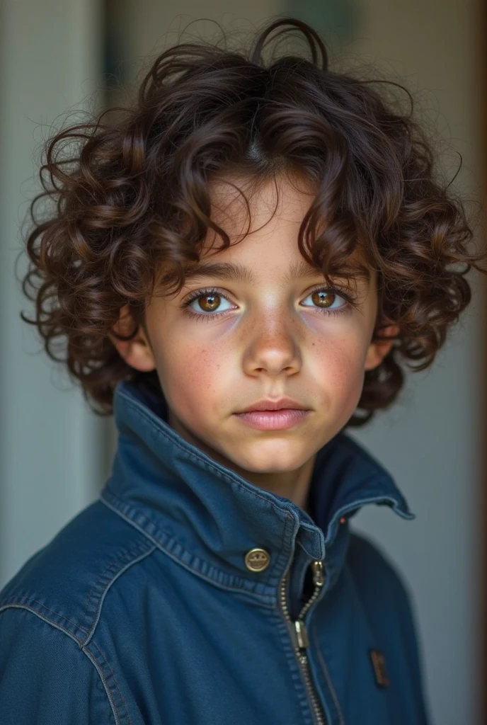 Cute Brown haired boy with curly hair