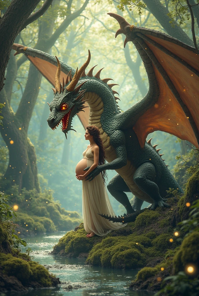 a pregnant woman woman in a pink dress with a dragon on her back, xianxia fantasy, chinese fantasy, beautiful fantasy art, dragon girl, very beautiful fantasy art, amazing fantasy art, beautiful fantasy, fantasy beautiful, digital fantasy art ), human and dragon fusion, breathtaking fantasy art, fantasy art, fantasy art style, soft delicate draconic features