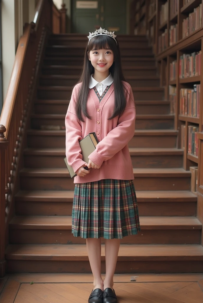 A Chinese girl found a dusty book in an old attic