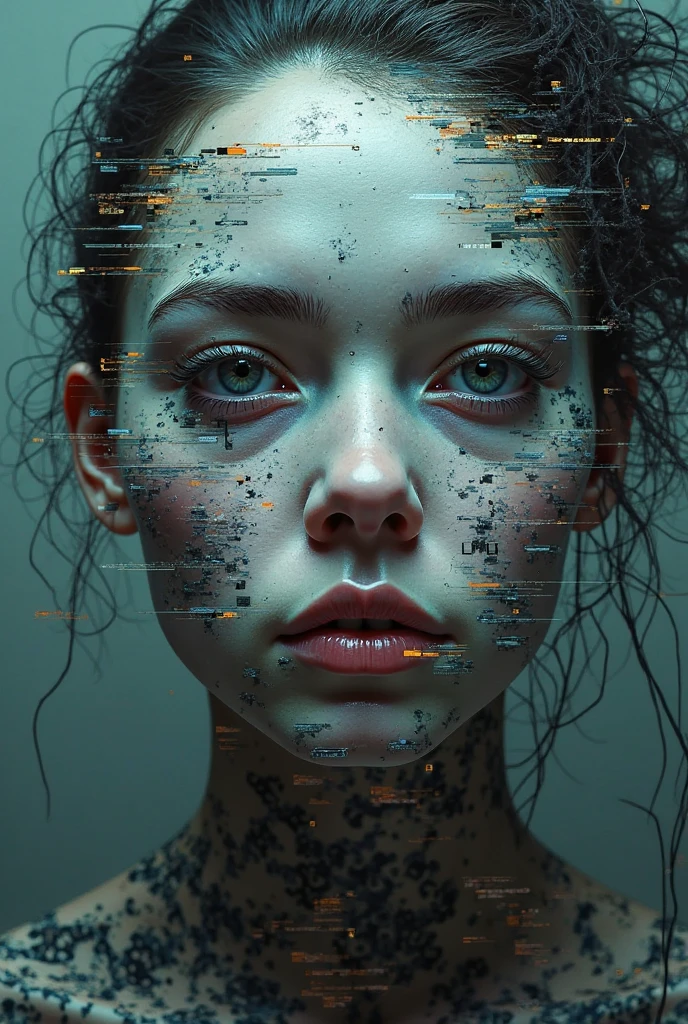 Uncover and clean up the woman face