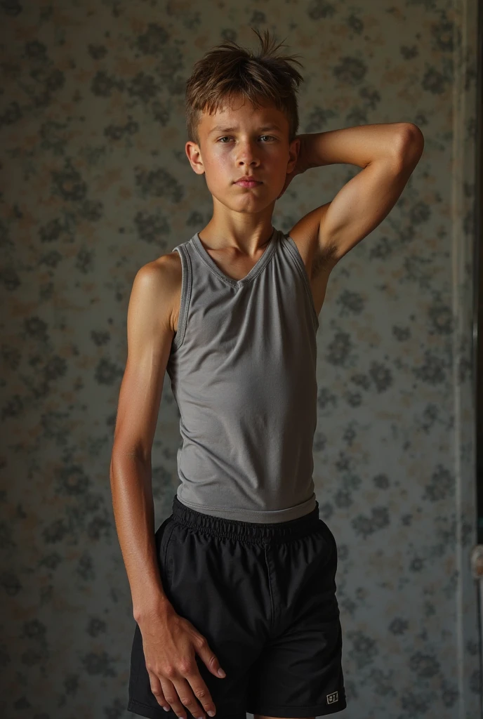 UNDERWEAR, SHORTS, PANTS, AS TOM HOLLAND, (((LITTLE CUTE YOUNG BOY))), (fantasy art), 1 boy, about 10 years old,,, , beautiful, perfect face, sweet face, with a fantastic big white dragon, dark eyes, fantastic clothes with bare arms and legs , medium mane dark hair, fantastic hairstyle, necklaces and bracelets,, fantasy, (masterpiece, photorealistic, absurd), dappled sunlight, studio lighting, ((on neutral dark gray background)),, IN PRISON