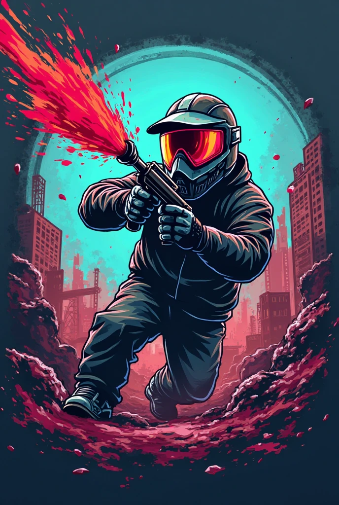 Astronaut Ninja  in the style of 0mib