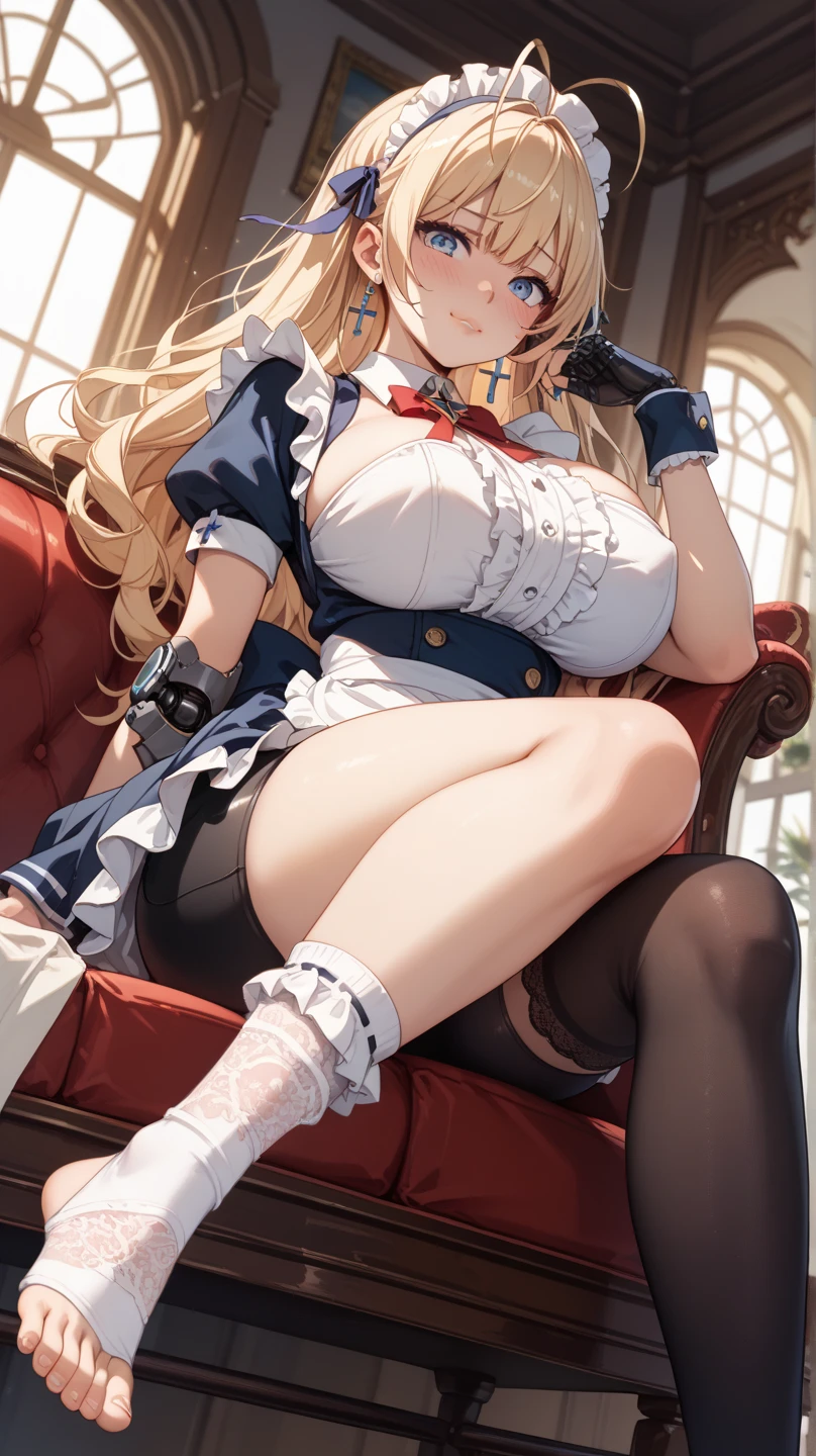 ((((perfect anatomy, super dense skin)))), 1 girl, Japanese, 16 years old, shiny skin, looking at the scenery, 
美しいlong hair, beautiful face, beautiful and fine eyes, (long hair:1.7, high ponytail:1.5), blonde, blue eyes, mole under eye, Save your tears、
beautiful clavicle, beautiful body, beautiful breasts, beautiful feet, (very huge breasts、small prominent nipples)、perfect body, gorgeous face, fascinating , (((skinny thin thighs、small butt), (Navel exposed、navel piercing、thin thin waist)、small hips、small thin body))
((Dressed in Santa Claus costume, symmetrical clothes, metallic red santa claus hat, metallic red santa claus dress, metallic red santa claus boots, bare shoulders), christmas necklace), 
(facing the front)(((embarrassed look、blush:1.4)), (((The wind blows up the skirt)))、(Aqua blue polka dot underwear on white fabric、thong,tanga,G-strings,wet cameltoe)
(beautiful scenery), indoors, (Living room at night, dimly lit throughout,from belowの照明)、 (Christmas tree:1.3), 
(highest quality, masterpiece:1.2, very detailed), (realistic), beautiful illustrations, cinematic lighting, (Focus on underwear and thighs, from below, View from the rear:1.3), 