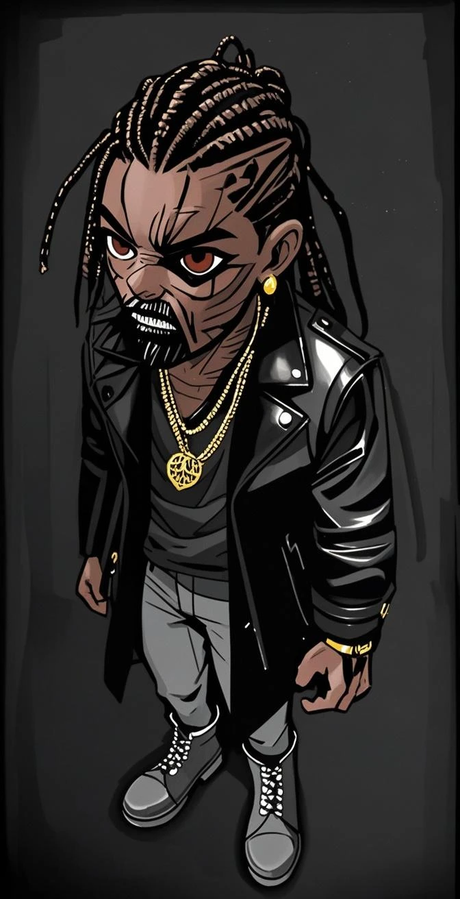 Dragon Looking at the viewer a gold chain And a Michael Jackson style
