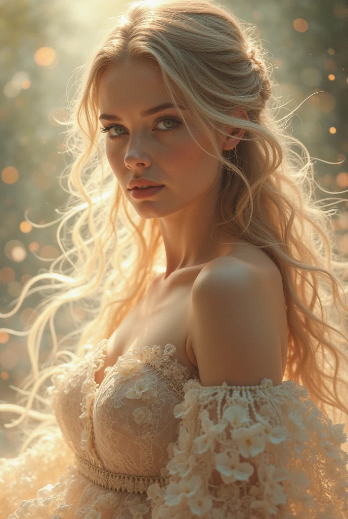 Naked blonde girl