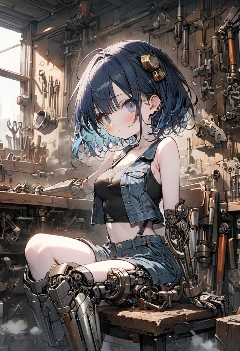 I want a semi-naked anime-style mechanic