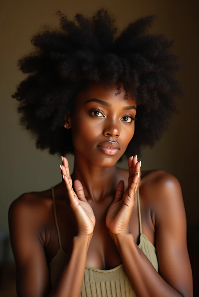 A Black woman with curly hair