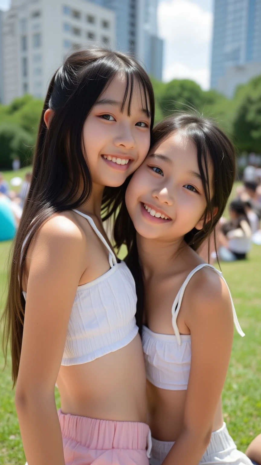 16 K,1080p,unrealengine5,(Best Quality, ​master piece:1.3,hight resolution,Photo_Realistic:1.3),(Focus on Face),FULL ANATOMY,Short side ponytail:1.5,Completely ruddy skin texture,(Various facial expressions),(((Japan 1 child:1.5))),((( 8 year old girl:1.6
))),((Flat breasts:1.6)),BREAK,(Naked:1.3),BREAK,(((By the river:1.4))),BREAK,(in studio:1.3),BREAK,back lighting