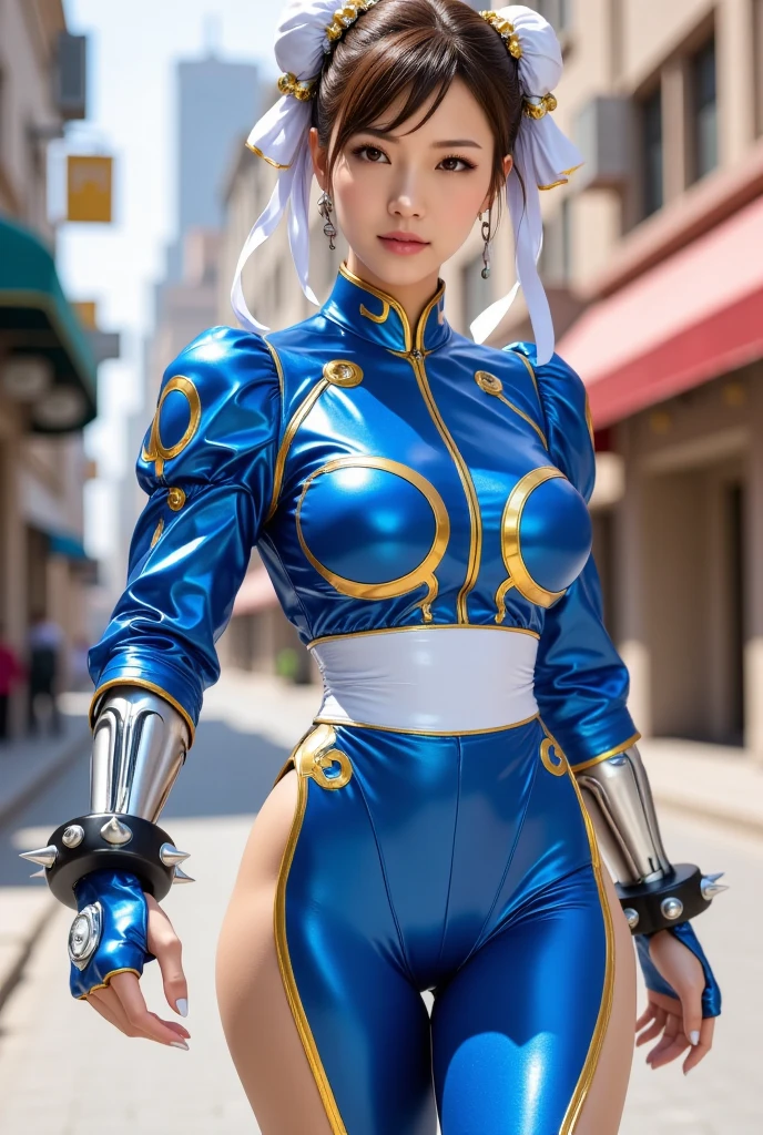 (masterpiece:1.1, Best Quality:1.1), (hold fists, action pose,:1.1), (Maam, Dragon quest:1.5), 1girl in, Solo, (ultra gigantic tits:1.5), Looking at Viewer, Short hair, Pink hair, parted bang, (Bun cover,:1.1) Yellow eyes, (((Fingerless gloves, Pink gloves))), (torn Chinese clothes:1.4, Torn pink dress:1.4), ((bow ribbon, long boots)), (Messy room, abandoned houses),