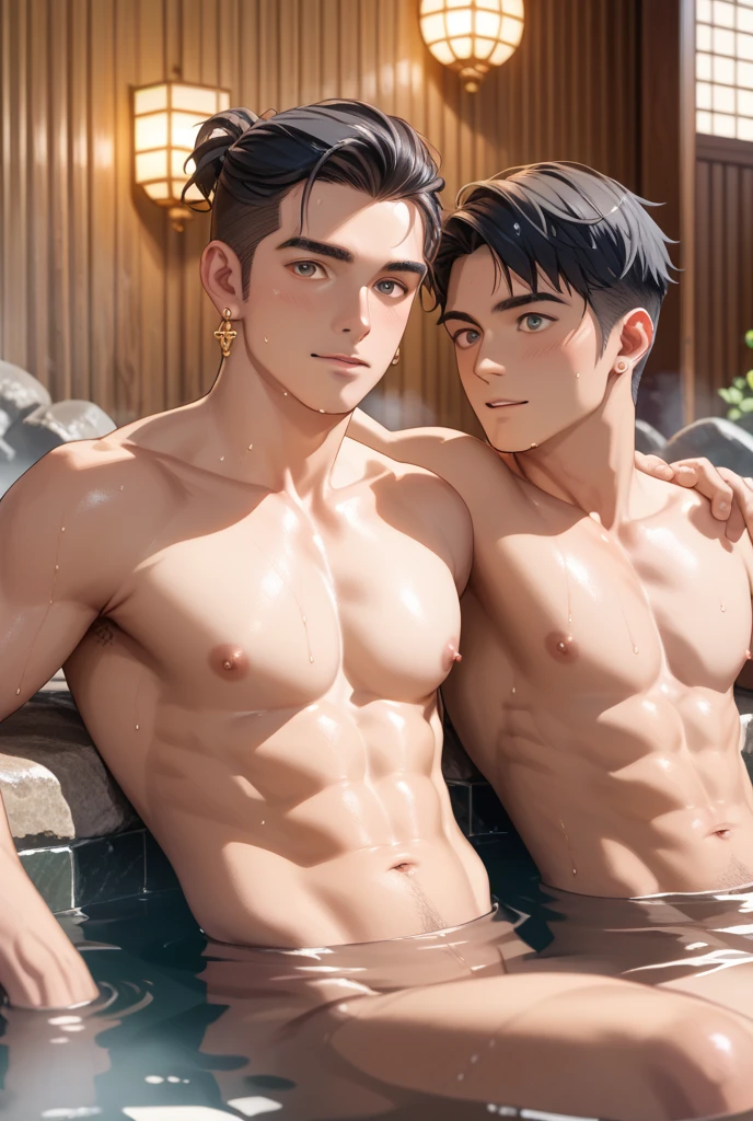 Two boys in love，Bathhouse，Raised sexy