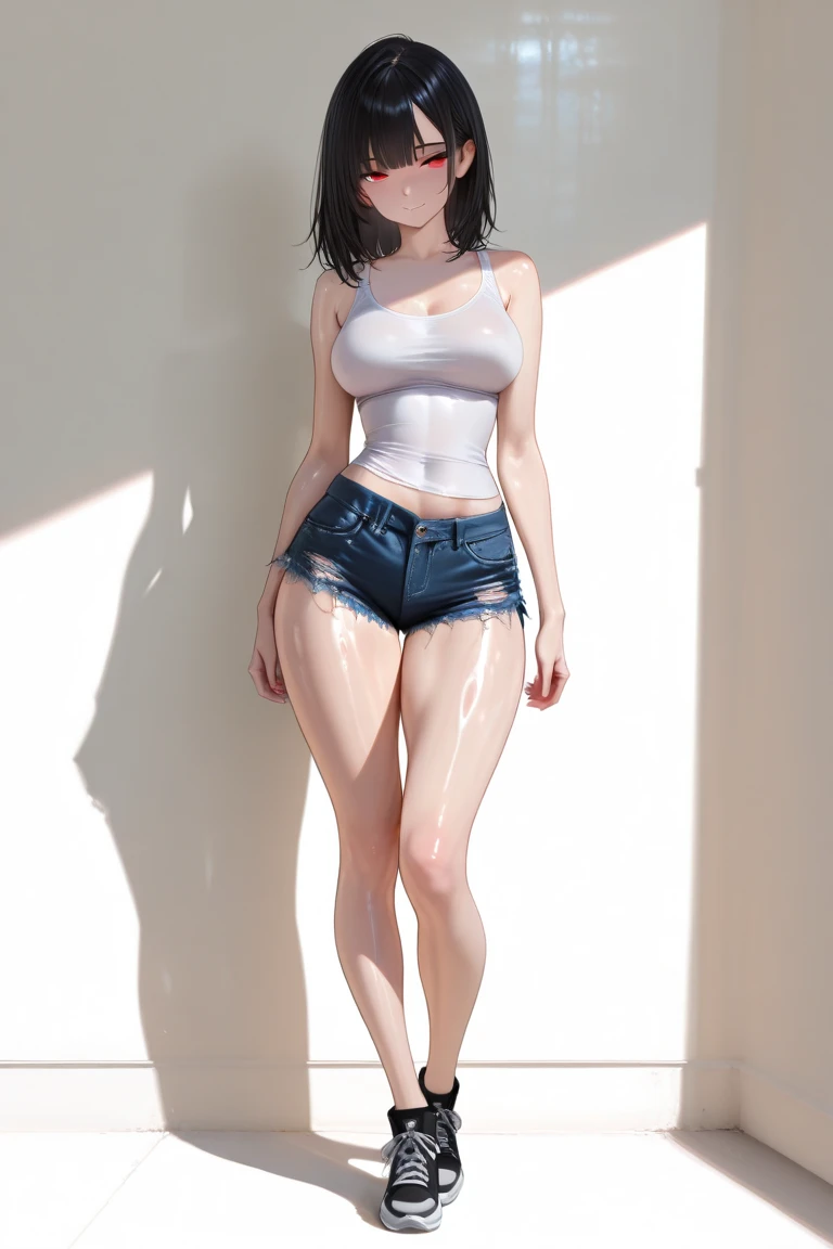 gym storeroom,1girl,tmasterpiece,The best quality,The is very detailed,squatt,revealing white panties,white under lingerie,Hand block half panties