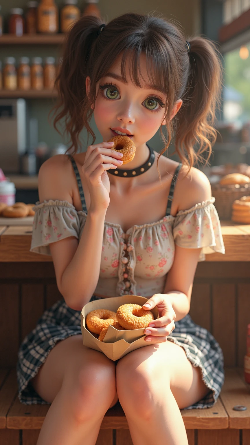 (((night, realistic light, best quality, 8k, masterpiece: 1.3)), 1girl, beautiful woman with slender figure: 1.4, abs: 1.1, (brown hair, gigantic breasts: 1.4), wet white dress: 1.3, bathroom, ultra-detailed face, detailed eyes, double eyelid, having a breakfast at the kitchen table with a beautiful fairy, a squirrel boy, a toasted man, beautiful girls and an old chicken.