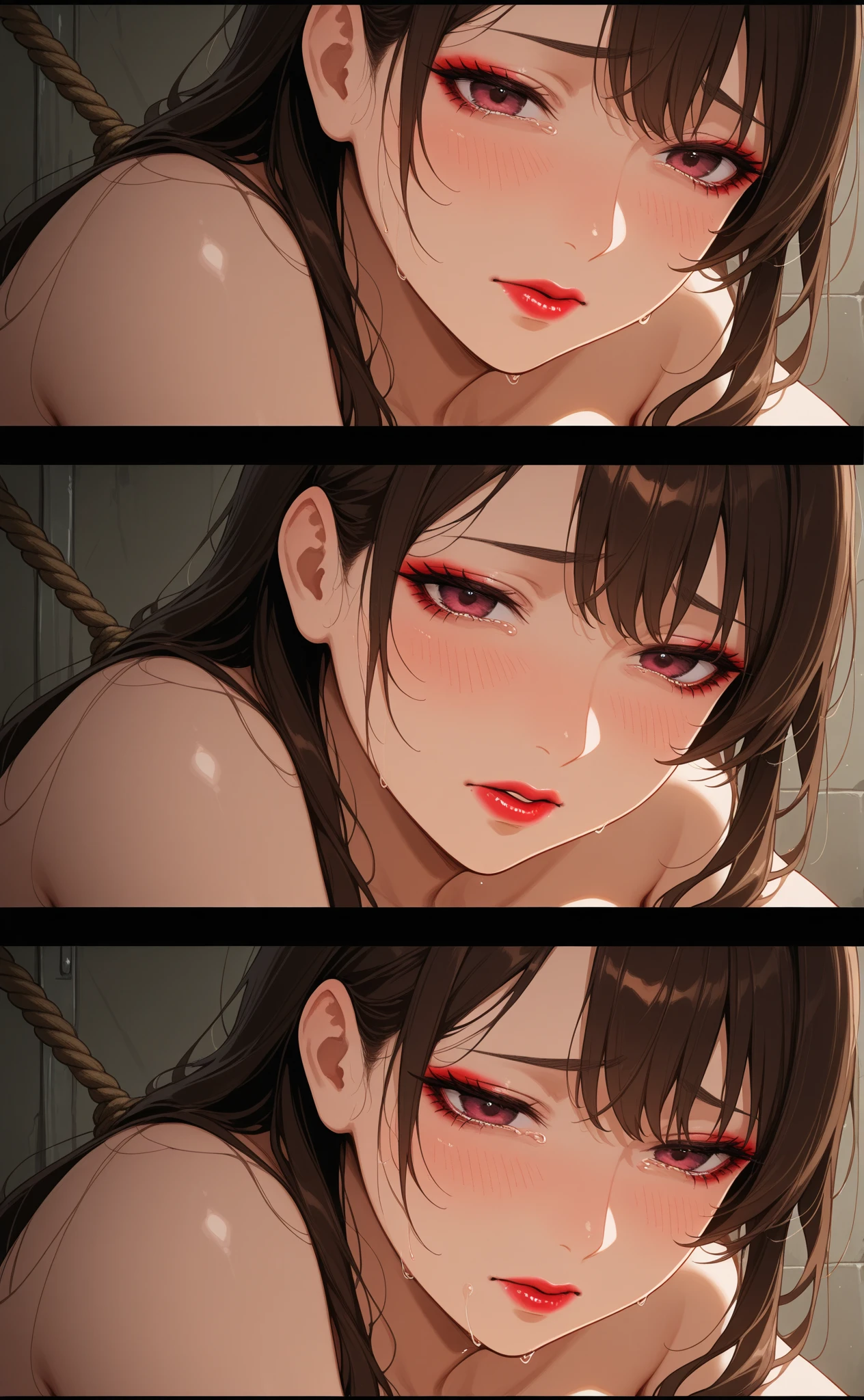 Browsing Caution,Full Body View,Beautiful consideration,Realistic,photoRealistic:1.37,Very detailed,Professional,Vibrant colors,Studio Lighting,Sharp focus,Physically Based Rendering,High resolution,超High resolution、Absurd, High resolution, (Official Art, beautifully、beautiful:1.2),一peopleの女の子, (people々is far away), Sunset sky, mysterious, stare, Awe-inspiring expressions, Distant Horizon, Machu Picchu, forest, Natural Beauty, Inspiration, ３One month, First Star、14 years old、beautiful girl、topless、Put your arms behind your back,hair ornaments,bangs,blush,saliva,Drooling,Nipples,Anal,panties,underwear,pantyhose,Love juice,マン汁 drip through clothes,BDSM,(,Ball gag,Gagged:1.2),(Inserting an Object,大peopleのおもちゃ:1.2),rope,bondage,bound,Suppressed,shibari