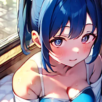 Highest quality、Highest quality、nsfw、The most erotic high school girl in Japan、Love Live Sunshine Style、（Watanabe You、Swimsuit tan lines、Giving a blowjob to a man&#39;s dick）、A delicate and erotic floral bra、garter belt、A man inserts his penis into a vagina、Extra large saggy breasts 1.5、Inverted nipple erection,Large areolas1.4、Has cleavage、whole body、(The hips are moving at high speed）、Semen is splashed on the body、Covered in a lot of semen、A large number of used condoms containing sperm are scattered around、Having sex from morning till night without a break、With pubic hair、He puts his dick inside her vagina、A large amount of semen is ejaculated into the pussy and it overflows、Hotel VIP room bed、