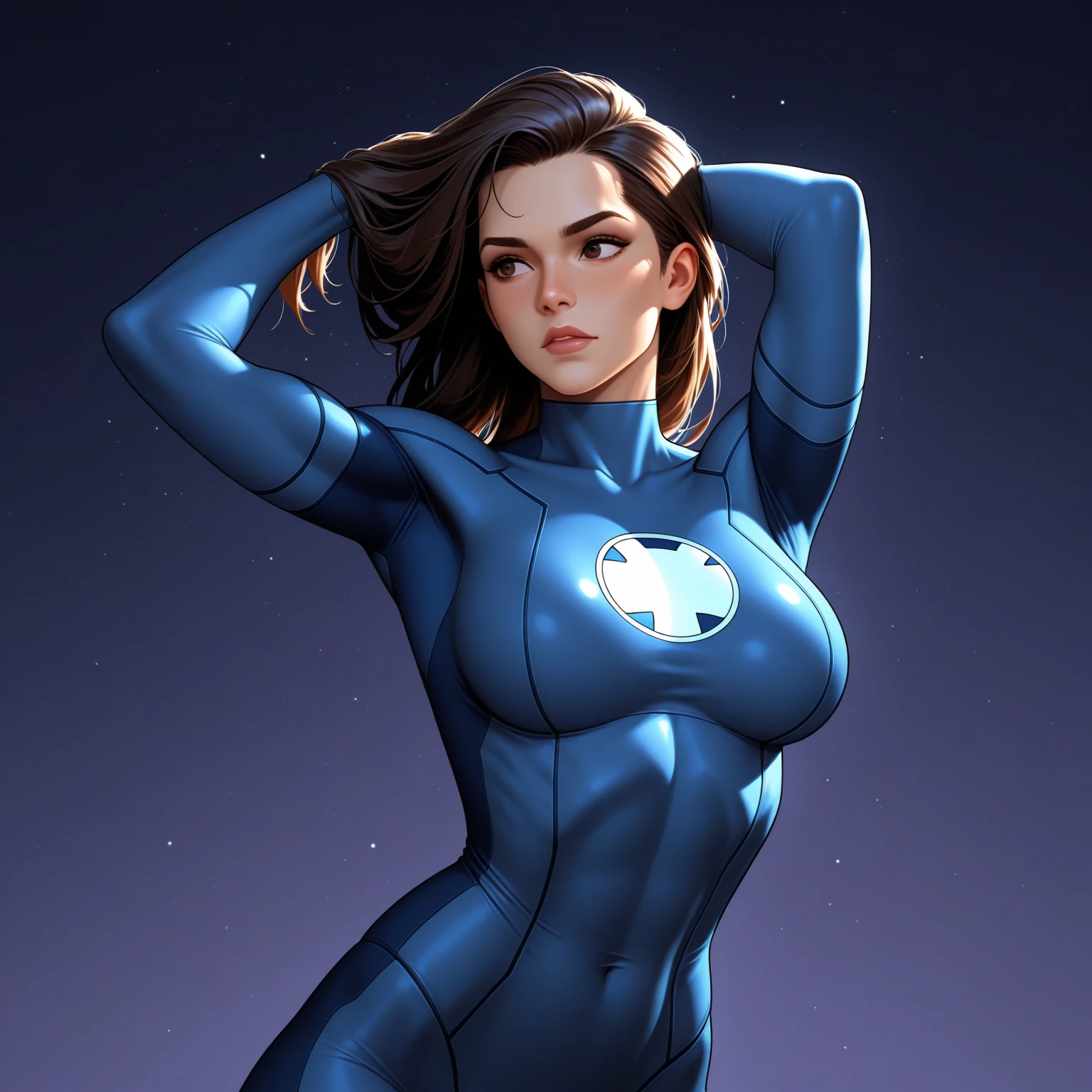 score_9, score_8_above, score_7_above, score_6_above, score_5_above, (high quality, detailed, beautiful), detailed soft lighting, classification_explicit, 1 girl, Kim Possible, Brown hair, who is standing at a big party, looking sexy, beautiful eyes, Open eyes, smiling, (green lantern costume:1.2), (darkness:1.2), (full body portrait:1.2), camel toe, sharp focus, portrait, studio lighting, bokeh, (masterpiece, Best Quality), (High resolution), perfect face, flawless, professional artwork, art station, cinematic lighting, beautiful face, beautiful eyes, large eyes, bright Eyes, beautiful smile, perfect hands, anatomically correct, perfect anatomy. violet dress color.