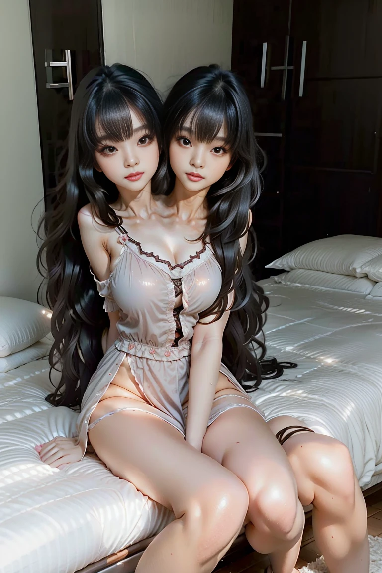 full body Esbian、Precise proportions、Japan Person Model、1人、18 year old girl、slim model lying on the side of bed、Single、小柄、Hair that flutters in the wind、tulle、long legged、slightly open legs、s ass、red blush、full of shyness、鎖骨、abdominals、Double weave、A Japanese Lady、beautiful and delicate face、fair white skin、authentic skin、(详细的脸)、Goose egg face、pores、超A high resolution、 8K、parameters Best quality、​masterpiece、超A high resolution、(Real 2.0)、detaileds、Skin Details、fullnude、Brunette Straight Hair、beautidful eyes、An Asian girl、Slimed、lo fashion、Cosplay Girls、girlfriend、Beautiful fece、florals、Studio Lighting