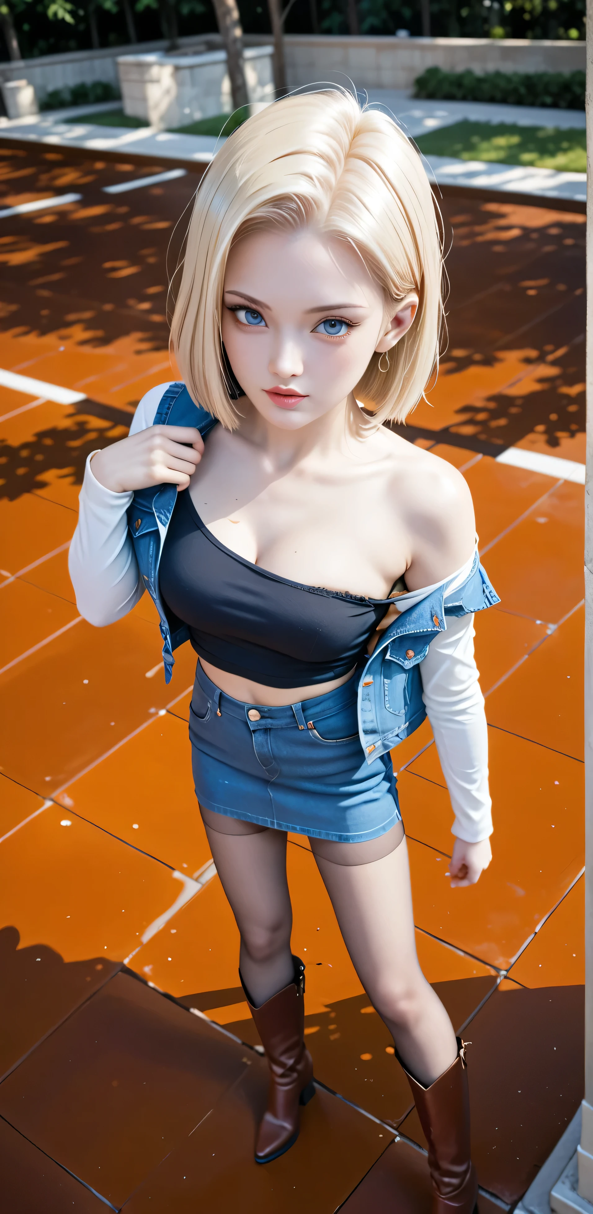 (((Girl climbing stairs))), (from below), ((White sleeveless)))), (Girl is wet)))), (Blonde), Light blue eyes, Navel, Japan, (Full body))), Adult, (25 years old)))), (Chest closer)))), (Miniskirt)))), (Lift the edge of the skirt with both hands))), (Front))), bewitching smile, blush, Teeth are visible,perfect eyes,perfect hands,professional lighting, top quality, masterpiece,sharp, perfect focus, bokeh,(beautiful eyes with fine details:1.3),real, (shiny skin:1.5), (ultra high resolution complex facial details),short hair,