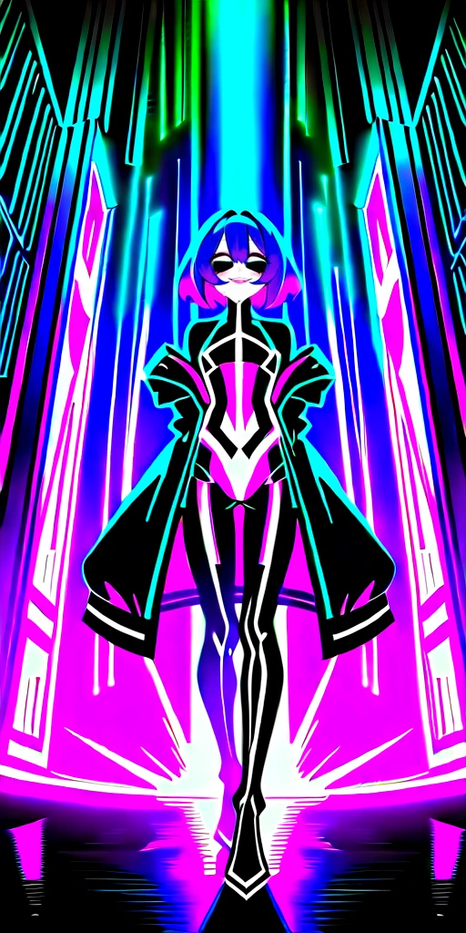 animation, Highest quality, Highest quality, High quality illustrations, masterpiece, Ultra-high resolution, Detailed Background, Back alley at night, Graffiti art on the wall, Absurd, Perfect Anatomy, performance, Good lighting, Shadows in the movies(kemono, Furry PersonifiCation), Cat, White Skin, pink rubber suit, latex, neon, neonライト, neonカラー, Bodysuits, Cyber Suit, Mech Suit, cyber punk, Stick your butt out, Focus on the butt
