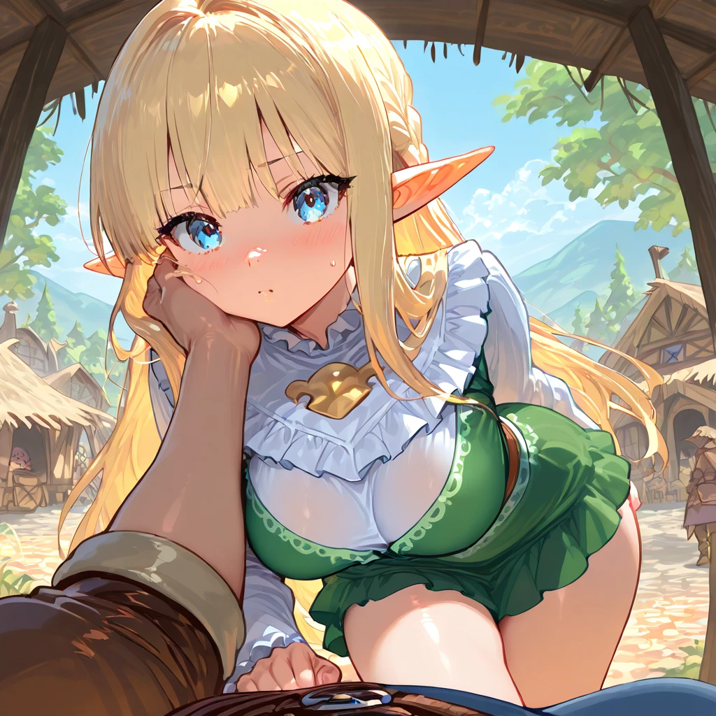 (yuri:1.5), looking at another, a giantess hugging a minigirl, (2girls:1.5), (giantess:1.2), (height_difference:1.5), (size_difference:1.3), a minigirl on a rock in front of a giantess, a minigirl on a rock in front of the breasts of a giantess, a giantess looking down at a minigirl on a rock, (onsen:1.2), sitting,
elfgirl, bra, embarrassed, scared, (muscular:1.2), surprised, :o, happy, smug, (A high resolution,ultra-delicate,best quality, masterpiece, Best quality at best), NFSW, absurderes, high resolution, ((best quality)), ((ultra-detailed)), beautiful face, (breasts:1.3),