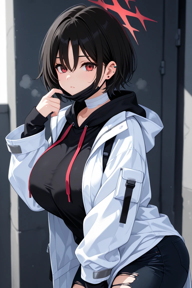 High school girl, big breasts, 18 years old, G cup, black bob, mine type, cute