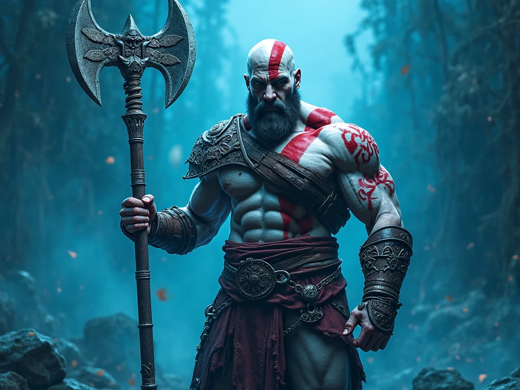 cover of the game God of War 2 for Playstation 2 where the main character wears the BAHIA team shirt
