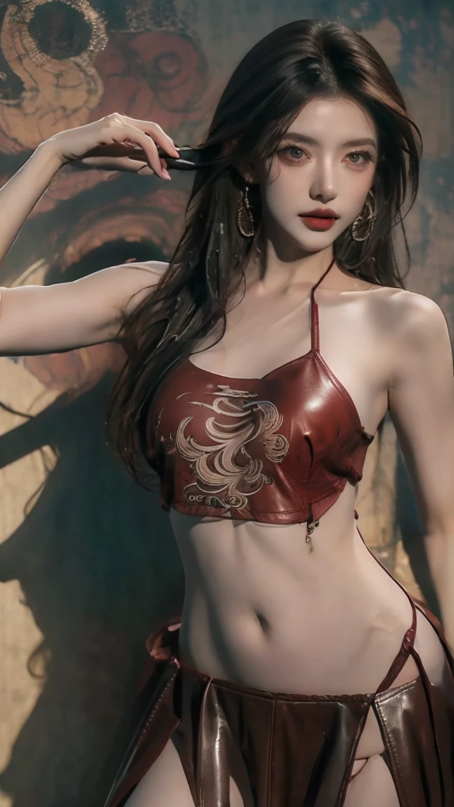 ((masterpiece:1.4)、(highest quality:1.4)、(Realistic:1.7))、Masterpiece:1.4、Super Beautiful Queen of Mars、((1 Girl:1.4))、Shiny natural skin texture、(High Grade Red Latex Bikini:1.4)、(Shiny luxury latex:1.4)、(Luxury Red Latex:1.4)、19 years old、(Cute Tattoos:1.4)、(Looking back beauty:1.4)、(Perfect female body:1.4)、(Upper body shot:1.4)、Sharp Focus、Girl portrait photography:1.4、Fantasy art、Soft front light、Beautiful Face、Beautiful breasts、Large Breasts:1.2、sexy ass、Beautiful and attractive eyes、(Narrow waist:1.4)、(9-body proportions beautiful girl:1.4)、(A beautiful girl with long legs and a good figure:1.4)、Beautiful feet:1.2、Raw photo、Red lips、(tiara:1.4、choker:1.4、necklace:1.4、Earrings:1.4)、1 Screen Display:1.4、A beautiful girl standing on the ruins of the ancient Martian kingdom