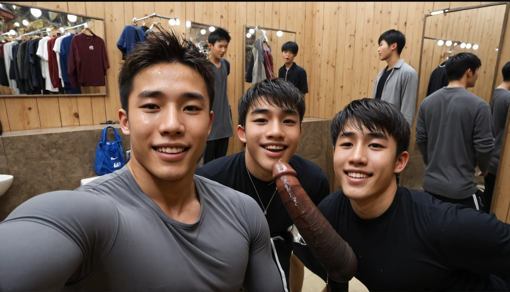 Handsome boy wearing micro string suspender thong , penis , the crowds of children gathered around him to watch , the crowds of children groping his body , the crowds f children covet his body , 16k resolution , ultra-high clarity , hyperrealism, uhd.