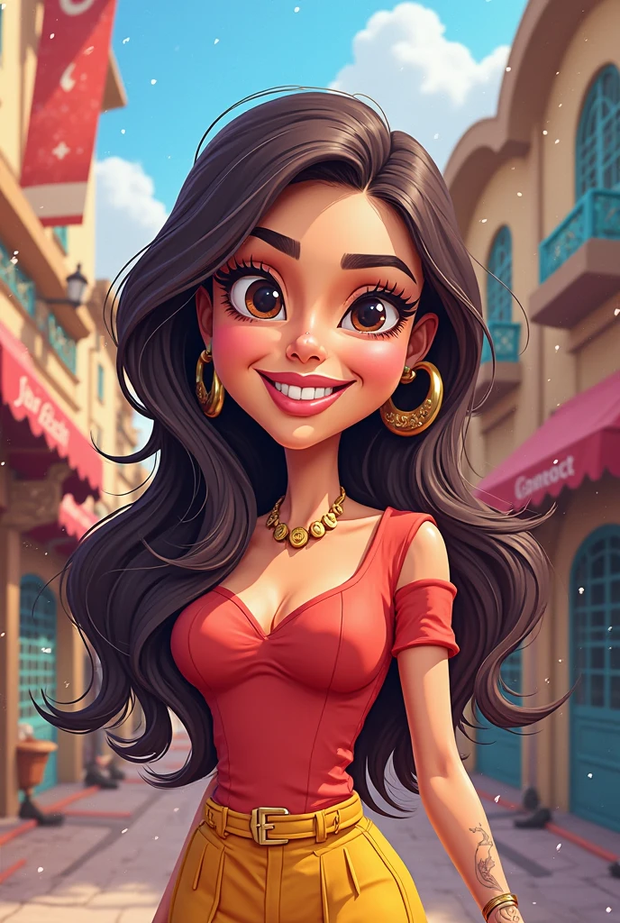 Jennifer winget as if she were cartoon character