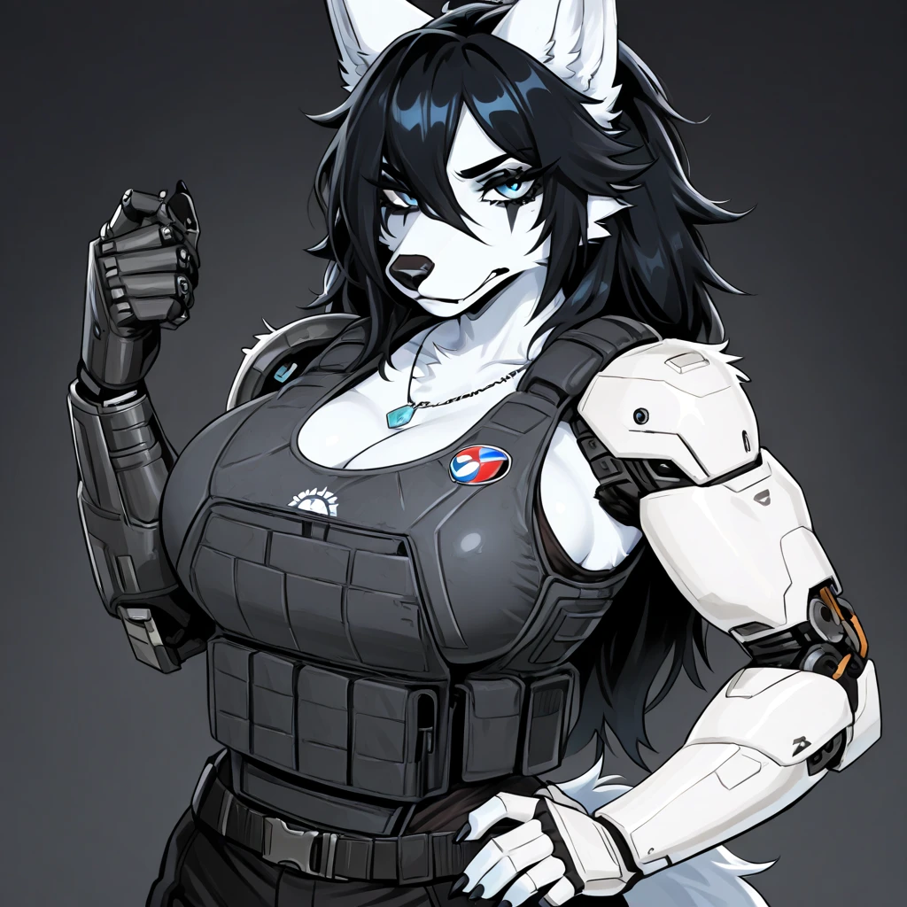 Draft Sketch (nsfw)))), uploaded the e621, beautiful and detailed, (((female))) ((anthro)) werewolf, Ross Tran, by ruan jia, by zaush, by foxovh, lighting cinematic, seductor, werewolf, thighighs, (huge chest) foxovh 1girls ai_generated masterpiece:1.2, best quality, realistic, (real picture, intricate details, depth of field), beautiful blonde woman, she has striking blue eyes, highly-detailed, perfect face, (huge breasts:1.3), (skindentation), thick thighs, wide hips, small waist, tall, (huge ass:1.1), blushing, sexy, wearing tight slim tiny erotic police red dress, nsfw ponytail hair, hair black with highlights red, ponytail fishnet red in bouth legs completly (police t-shirt) (police-mini-skirt) (police-bra) (logo-police-clothes), holding a gun and pointing at camera