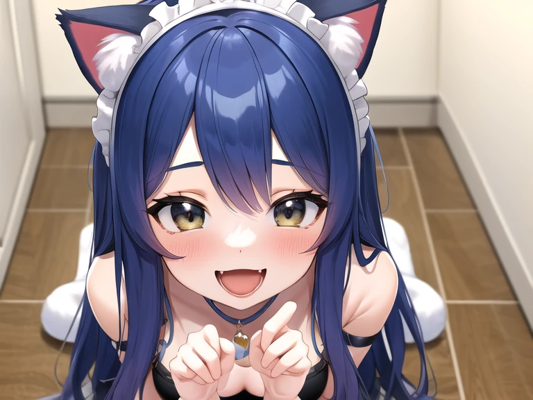 1girl, 1boy, hetero, penis, solo focus,  oral, fellatio, grabbing another's hair, irrumatio, twintail, hairholdingblowjob ((pov)), ((front view, look at viewer)), cum in mouth, big breast, red eyes,, cat ears:1.4, blue hair, Long hair, twin tails. mad girl, masterpiece,Top image quality,hight resolution,imagem 4k,Raw photo, {{{official art}}}, portrait, pov, girl angry, bl0j0, Puling on twintails:1,4
girl
blowjob
pov, anime