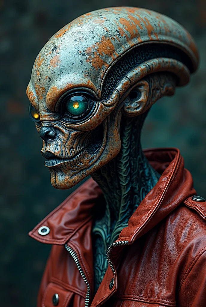 full body photo, nerd graffiti Alien Entity , native African slave  , nowadays Aztec city ,cinematic,cores suaves, technicolor,natural skin textures, hiperrealismo, hiper detalhado,extremely detailed,alto contraste,obra-prima,Realista,ultra detalhado, intricate details, realistic wet leather ,extremely intricate details,Epic Realista, estilo cinematic, irina yermolova,alto contraste,HDR,extremely detailed, [deep nighttime landscape],obra-prima, intricate details, eyes extremely detailed, highly detailed eyes,8k resolution,retina, Nikon Z9: Nikon Camera,Korea,orc,, Peixes, extremely transition between two art styles, Contato duplo, x-ray, logotipo, vivid light, fantasia, abstrato, surrealismo, super detalhado, high resolution,roupa de insanidade,almost translucent skin,   symbols of mourning and gothic elements , further emphasizing its dark air,Mesticino,light particles,caos,starfish leather
