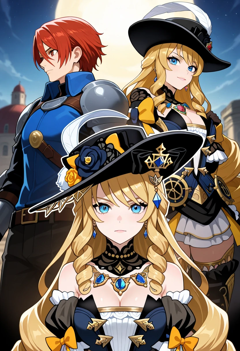 nsfw,(Superflat, masterpiece, Flat Shading, Flat Color:1.1), Cinematic shots, masterpiece, ((3 women)), European, (Three beautiful women), A female teacher standing with two girls in chains, golden Hello, Hello, (Put your hands on your neck, Suffocate:1.3), (Chained, Tied up, Golden Chain, Chain your body , Chained collar, handcuffs, rough:1.4), leather gloves, leather, slim, Angel Wings, (Cold Light, Cold blue tones), Flat blue background, Very detailed, highest quality, close