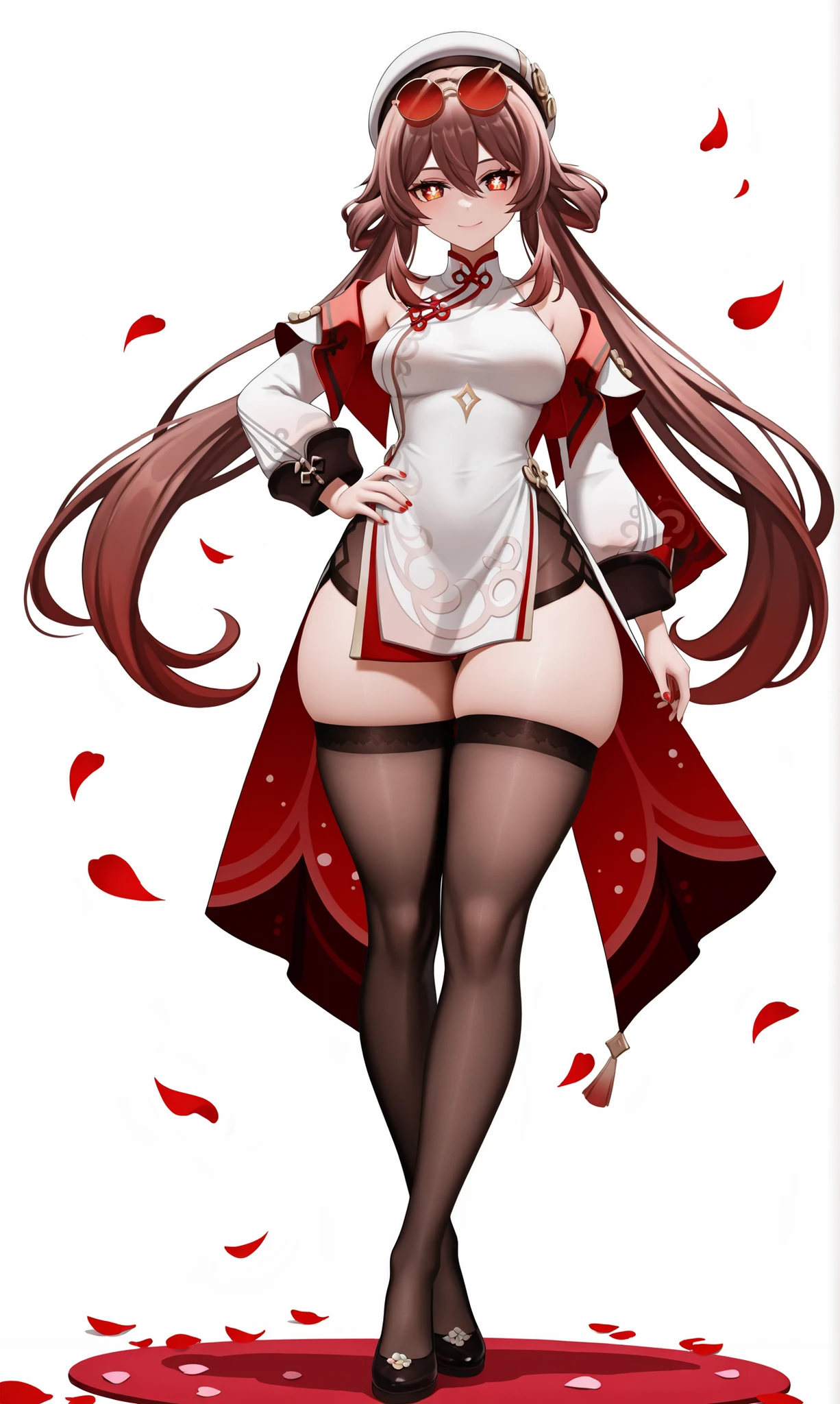 Red hair，teenage girl，big breasts，bowtie
