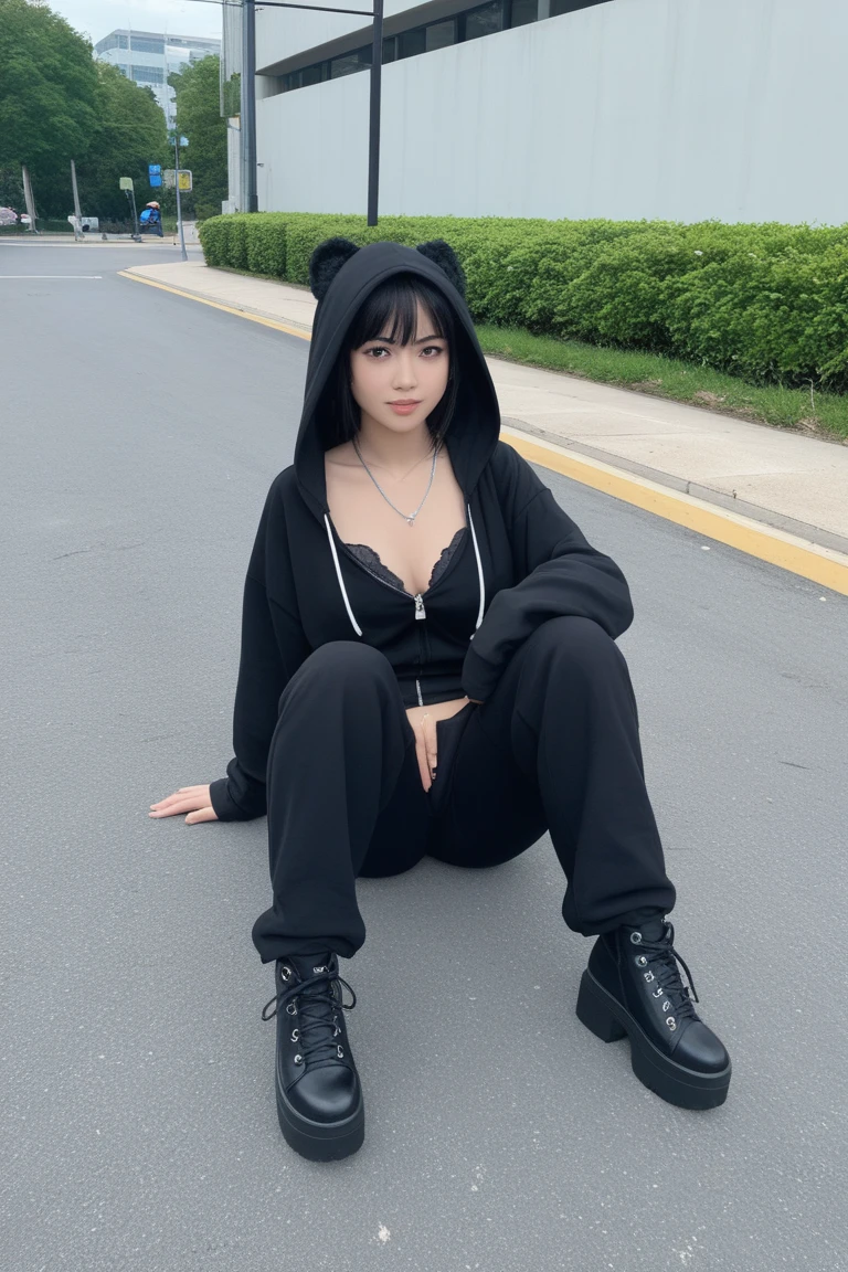 Transform the girl into an anime character