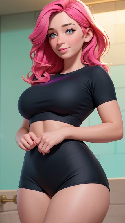 **((leg spread)) ((doggy pose)) (1 Woman), ((giant boobs)), ((different sexy poses)) ((sexy pose)) ((arch back)) ((thick butt)) ((thick legs)) ((crop-top)),((thick waist)) ((perfect butt)) ((thick legs)), ((toned body))((colorful hair)), ((big cameltoe)), ((seductive)), (( hairdress)), ((wet asphalt)), ((neonlight reflection)), (((3D rendering, environmental rendering, 64K resolution)))
