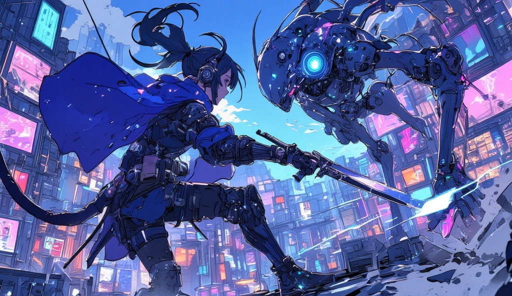 "Generate an image illustrating the gathering of the team as they recruit additional talented individuals. Showcase a diverse group of characters with various futuristic outfits and powers, each bringing their own skills to strengthen the resistance against the invading forces." --auto --s2