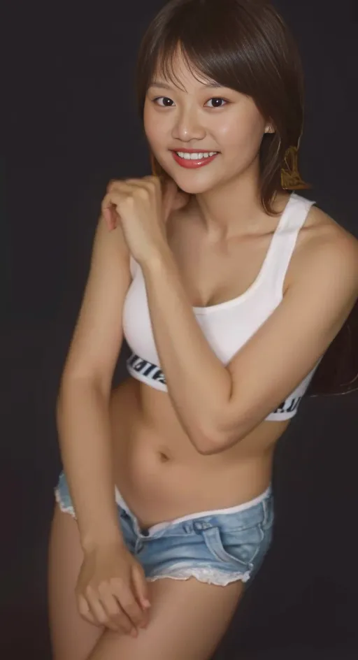 nice images,clear focus,perfect brown eyes,bright red lips,long hair,Home,Look head-on,full pose,wonderful faces..,It looks beautiful。,(((White hollow sexy underwear))),((Excited and satisfied smile)),extra focus,Radiant face,facial details,8K resolution,