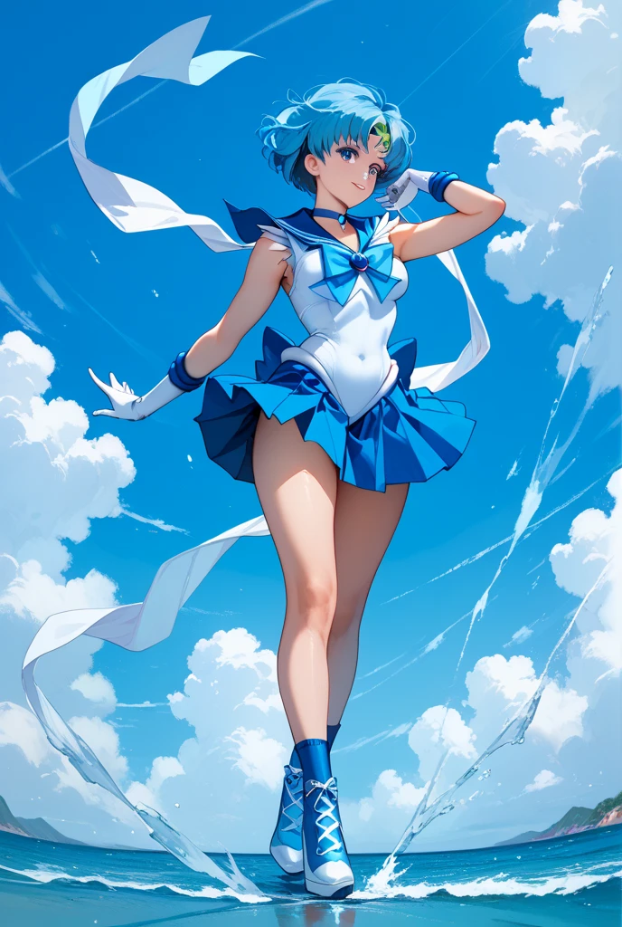 (((nsfw)))、Showing genitals、(((((Small breastasterpiece,masterpiece,Highest quality,High resolution,Mel 1,tiara,Sailor Warrior Uniforms,Blue sailor collar,bow,Knee Boots,choker,White gloves,blue choker,elbow gloves,jewelry,Earrings,Blue Skirt,Cowboy Shot,Are standing,(space_background:0.7),mini skirt,