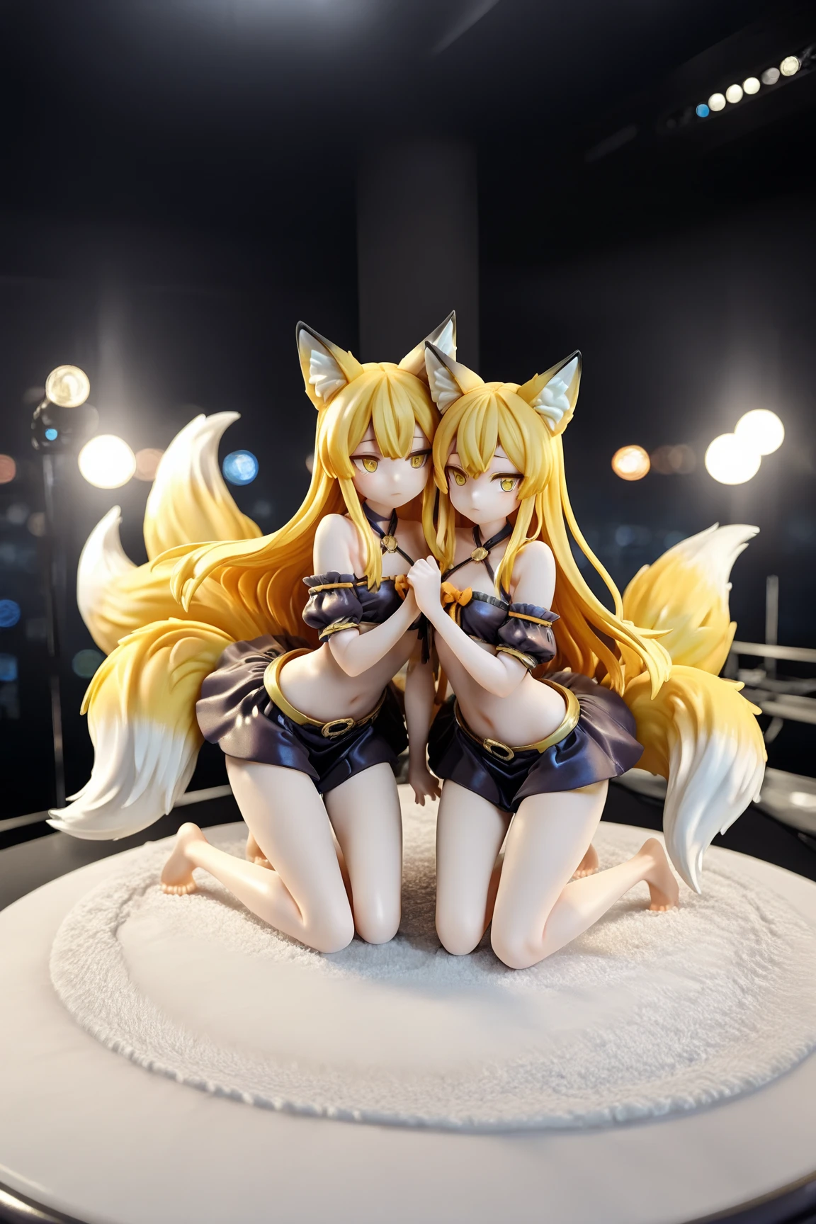 8K, masterpiece、Highest quality、Super detailed, Dimly lit stone basement, (((((whole body,Split squats, front, Crouching, With legs apart, Blowjob))))), ((((Completely naked, Flat Chest, The body shape of the boy, Place your hands behind your back., Arms behind your back, With legs apart)))), (((((Cute guy with a penis, Huge testicles, Blonde, Girl's hairstyle, Long Hair))))), (blush, Drooling, Sweating profusely), femboy, otokonoko, ahg, tongue