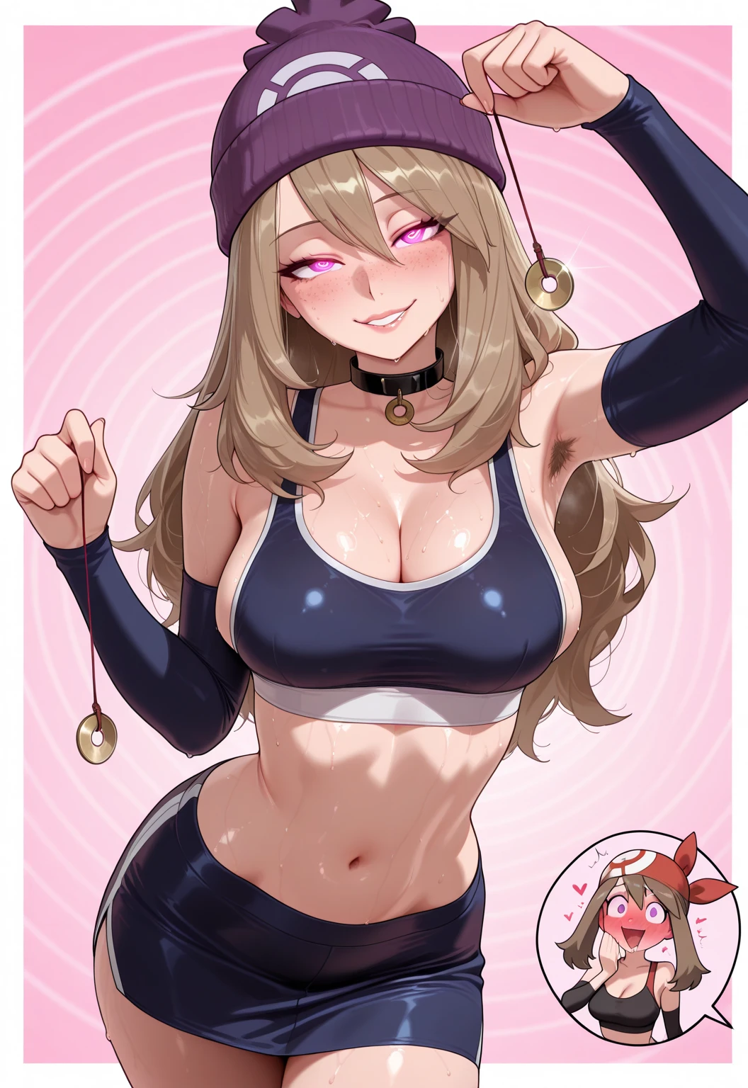<lora:tamarillo:0.5>inzaniak
,nijisanji,festa11307070,fishnets,variant_set,looking_at_viewer,leaning_forward,mole,bra_peek,twin_braids,horns,earrings,brown_eyes,1girl,mole_under_eye,pocket,heart,solo,breasts_out,collarbone,azur_lane,bra,jewelry,black_skirt,mole_under_mouth,fishnet_gloves,breasts,breast_pocket,blonde_hair,underwear,symbol-shaped_pupils,hair_ornament,white_background,long_hair,sketch,closed_mouth,eyelashes,parted_lips,finger_to_mouth,cleavage,virtual_youtuber,blush
