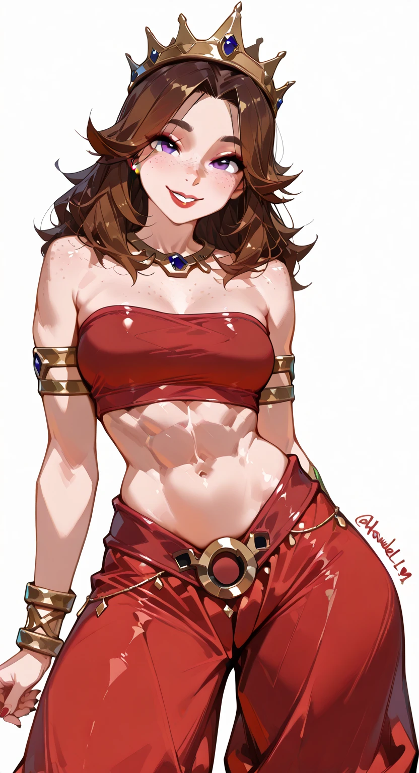 4K.high resolution,one woman,ผมpink,short ponytail,big tits,Hime,ชุดเดรสนักเต้นอาหรับpink,Navel expulsion,red gold bracelet,Gemstone Earrings,Jeweled clothing,queen&#39;s crown,Inside the palace, big breasts,Show your breasts,The cracks are clear...,((big tits))，(pubic bone), rift, visible chest, Show your breastsของคุณ, open chest,((bare breast:1.37)), I see bulging nipples.,(((large areolae:1.4,pink,The nipples are clearly visible.....)))