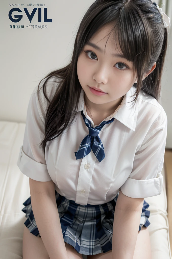 Close up portrait of Japan woman in short skirt, goddess of Japan, Sexy Girl, Japanese Models,Twin-tailed、 Beautiful Asian Girl, a japanese girl, a japanese girl, Chest that looks like it's going to burst, Man Japan Woman, Phenomenal cuteness、Open crotch、panty visible、Raised pubis、Phenomenally cute schoolgirl、Japan Girl Uniform、Wearing Japan school uniform、Japan School Uniforms、a hyperrealistic schoolgirl、Dressed as a schoolgirl、a hyperrealistic schoolgirl、Wearing a uniform、Realistic Schoolgirl、Girl in Uniform、Wearing a uniform、Schoolgirl Pose、full body Esbian、Nice skin、glistning skin、lovely thighs、glowing thigh、shining legs、bare-legged , High School in Japan 、Idol、Korean Idol、Invite you inside、Inviting eyes