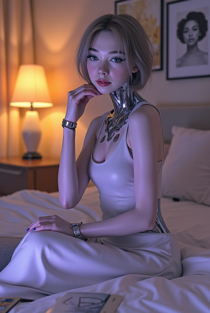 （Top image quality、top-quality、Top resolution、hyper realistic photography、Full body photo、​masterpiece、）1 girl、Very beautiful face、Super Berry Shorthair、very, Very short hair、Shaved head、Bald head、slippery head、Ridiculously short hair、Head Like a High School Ball ???、Shorter hair than boys、Shaved Girl、short hair like a monk、skin head、Bald、I shaved my black hair about 3 meters,,,,、On the bed is a large amount of shaved black hair、Slender body、White underwear or naked、The length and amount of shaved black hair on the bed is amazing、
