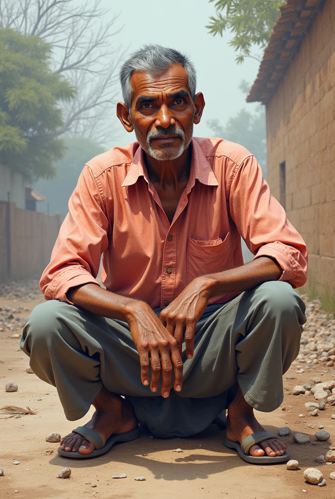 poor indian man without arms